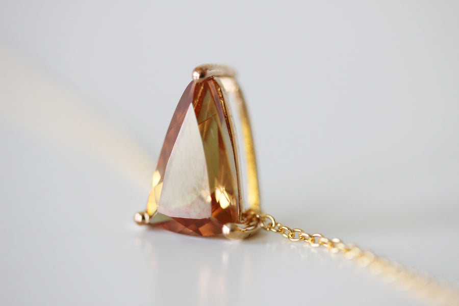 Champagne Quartz Slider Necklace