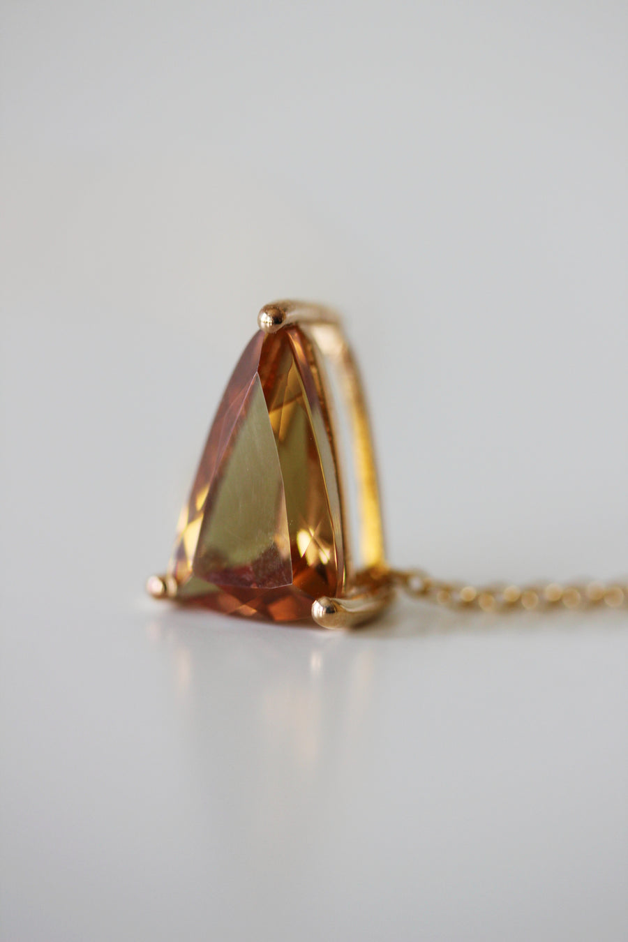 Champagne Quartz Slider Necklace