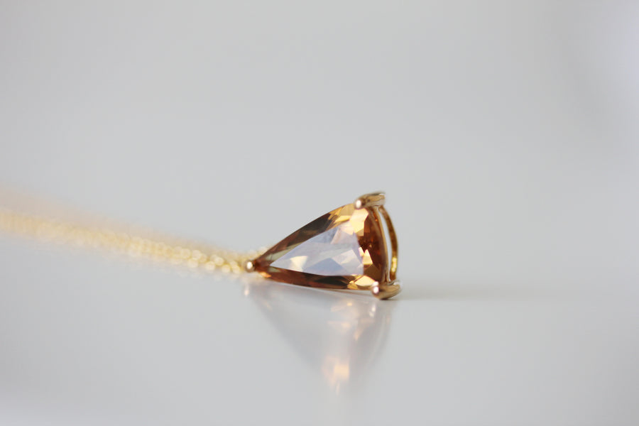 Champagne Quartz Slider Necklace